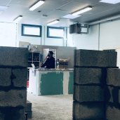 Découverte des morceaux dans l'atelier maçonnerie